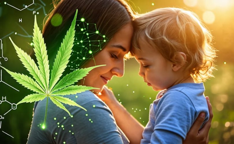 A caring parent comforting an anxious child, symbolizing support and the potential use of CBD for childhood behavioral challenges.