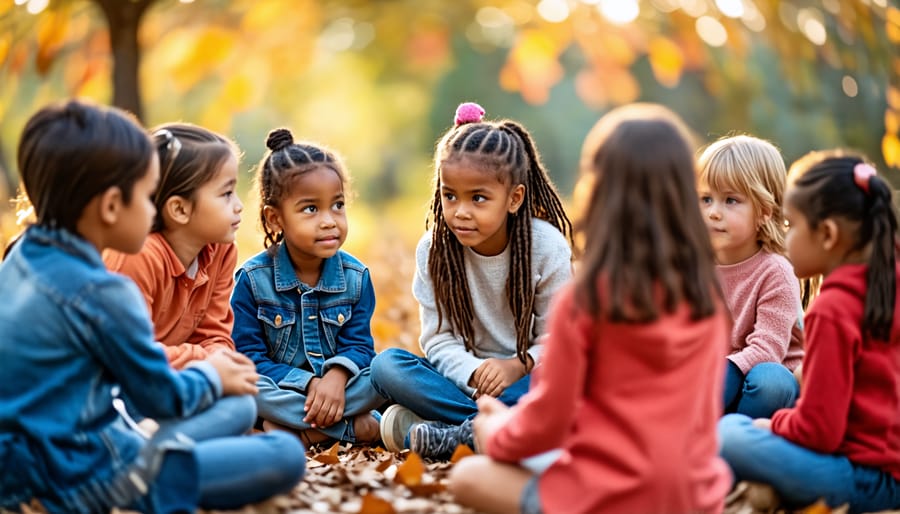 Children finding common ground and relating to one another through shared experiences