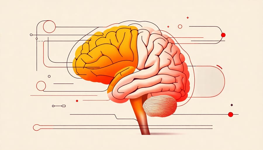 Diagram depicting the effects of drugs and alcohol on a child's developing brain