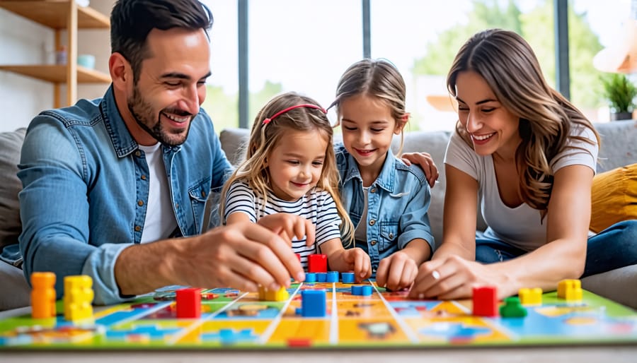 Family bonding over a screen-free activity