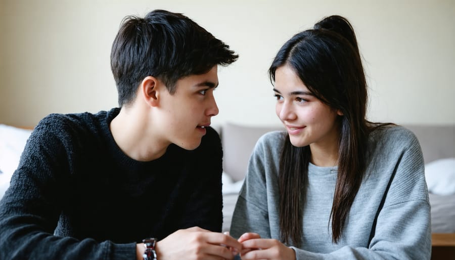 Open communication between parent and teenager