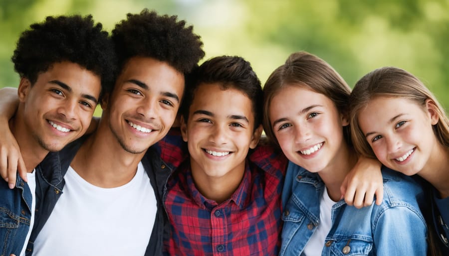 Youth experiencing social connectedness and friendship through peer relationships