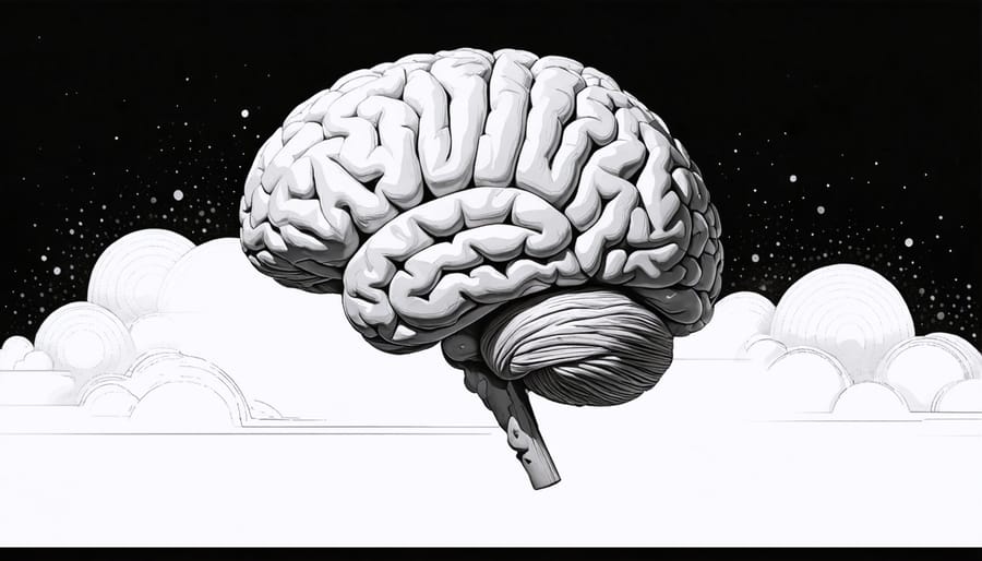 Diagram showing how the brain cleans itself during sleep through the glymphatic system