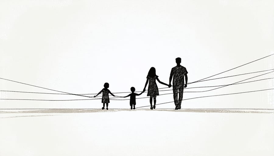 Conceptual representation of enmeshed family dynamics using tangled strings