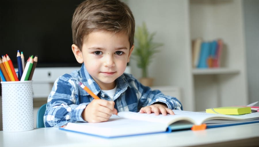 Student working in a dedicated study space free from distractions