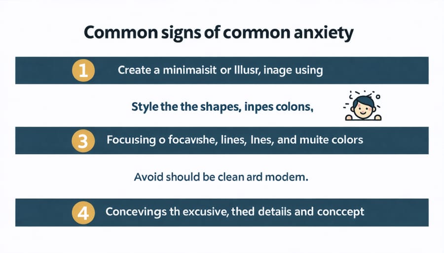 Visual diagram displaying physical and behavioral signs of student anxiety