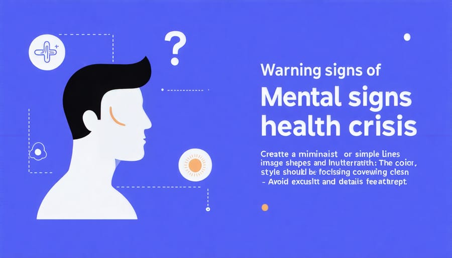 Visual guide displaying common warning signs of mental health crisis in youth