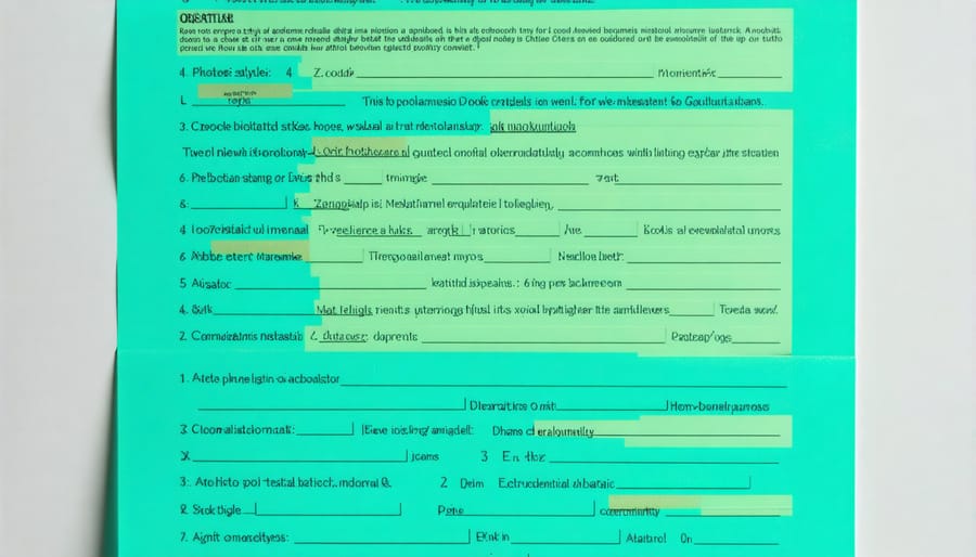 Example of a medical document showing highlighted Z-codes with explanatory notes