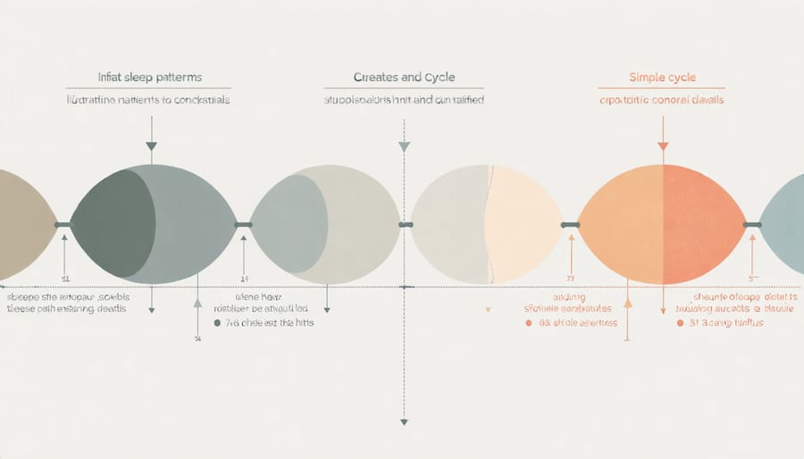 Circular diagram illustrating baby sleep cycles and wake windows throughout the day