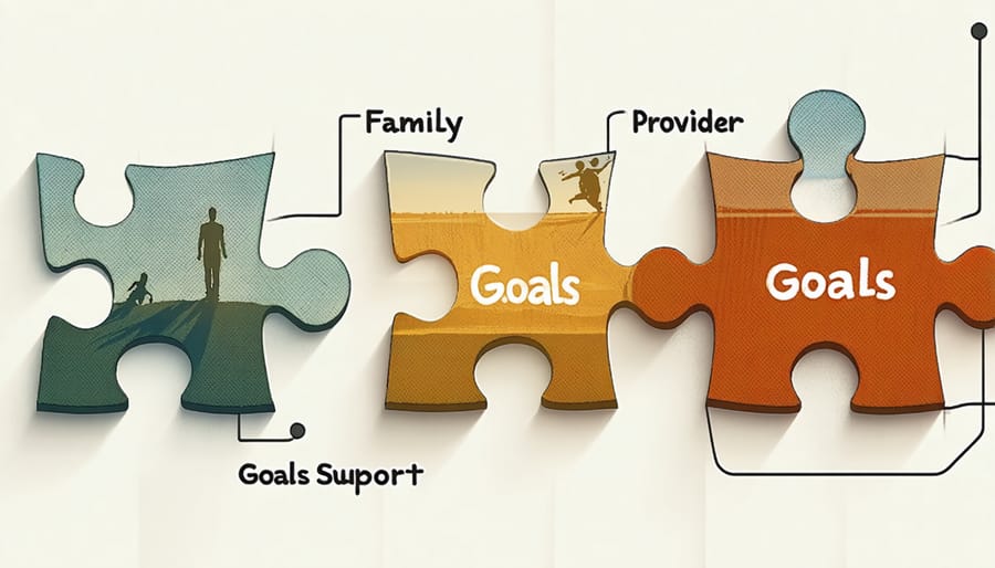 Four interlocking puzzle pieces representing collaborative partnership between healthcare providers and families