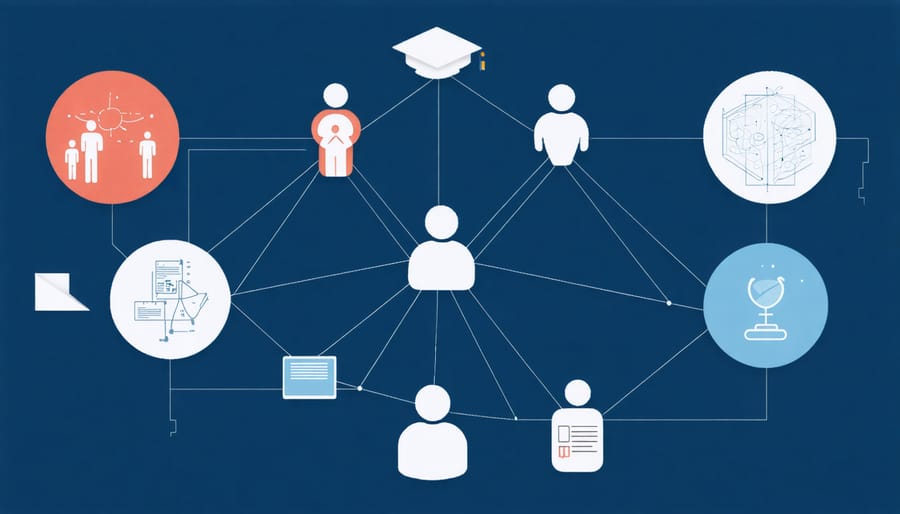 Educational diagram showing core components of integrated behavioral health degree curriculum