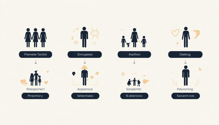 Visual comparison of authoritative, authoritarian, permissive, and neglectful parenting styles