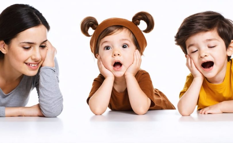 Split-screen illustration showing three parent-child interactions, each representing authoritarian, authoritative, and permissive parenting styles, highlighting their effects on children's sleep habits and emotional well-being.