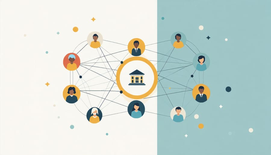 Visual diagram of school-community partnership network structure