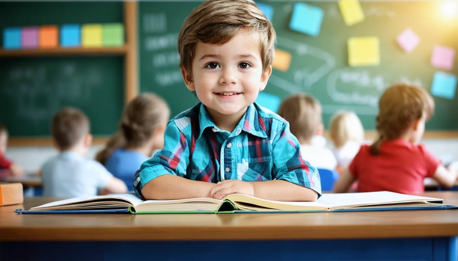 Classroom setting showing common visual triggers for autistic children